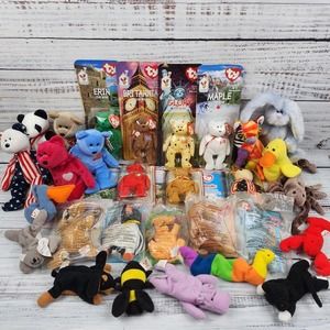 29 Ty Beanie Babies Plush 17 Loose 12 New Sealed All With Tush Tags Vintage